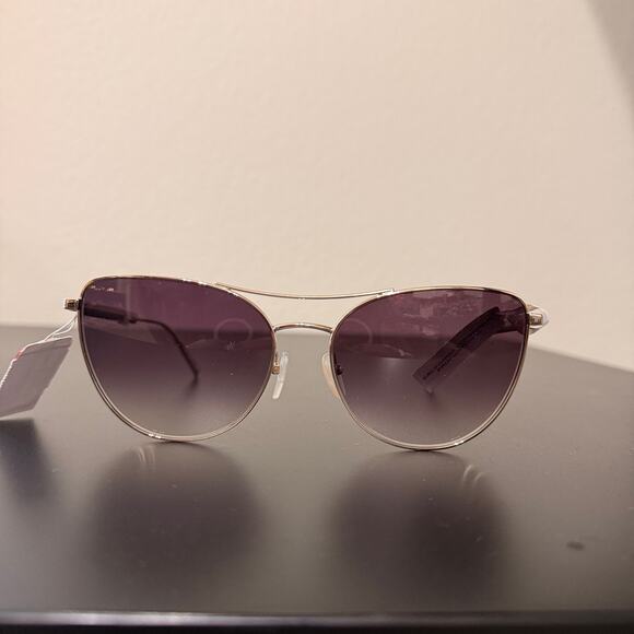 Longchamp LO134S 714 Sunglasses Women\'s Gold/Smoke Lenses Pilot main image 4